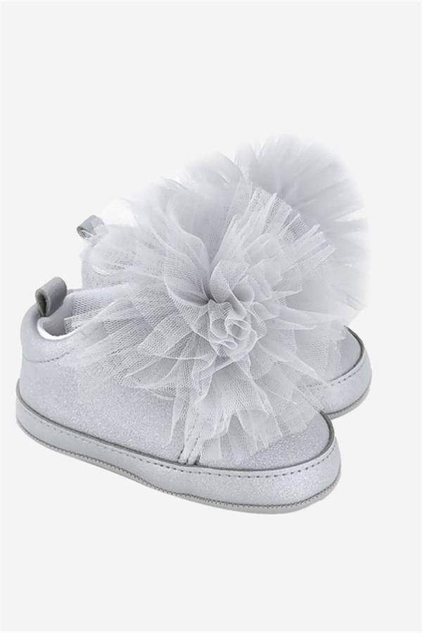 Gümüş Tüllü Kız Bebek Ayakkabı