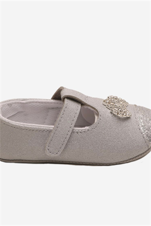 Gümüş Prenses Kız Bebek Ayakkabı