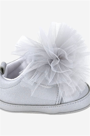 Gümüş Tüllü Kız Bebek Ayakkabı