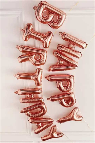 Rose Happy Birthday Balon Set