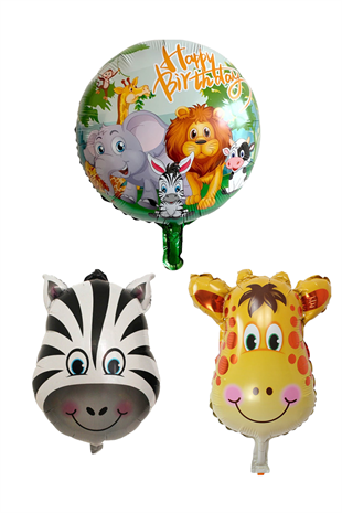Safari Temalı 3'lü Balon Set